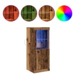 vidaXL Komoda s LED osvetlením Staré drevo 41x37x100 cm – Obrázok 4