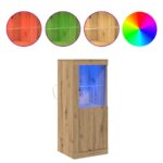 vidaXL LED komoda Hnedá 41 x 37 x 100 cm Kompozitné drevo – Obrázok 4