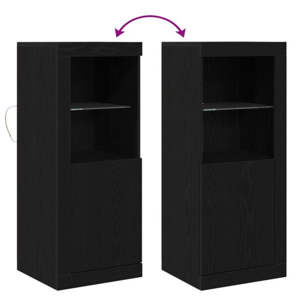 vidaXL Zásuvka s LED svetlami Čierny dub 41x37x100 cm – Obrázok 12