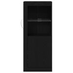 vidaXL Zásuvka s LED svetlami Čierny dub 41x37x100 cm – Obrázok 5