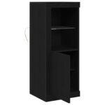 vidaXL Zásuvka s LED svetlami Čierny dub 41x37x100 cm – Obrázok 6