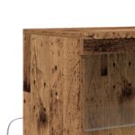 vidaXL LED komoda Hnedá 60 x 37 x 100 cm Kompozitné drevo – Obrázok 9