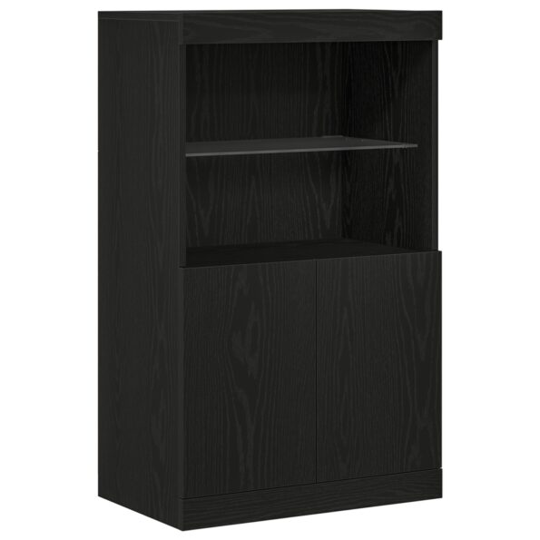 863035_2.jpg vidaXL Komoda s LED svetlami Čierny dub 60x37x100 cm – Obrázok 2