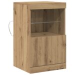 vidaXL LED komoda Remeselný dub 41 x 37 x 67 cm Kompozitné drevo – Obrázok 2