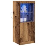 vidaXL Komoda s LED osvetlením, staré drevo 41x37x100 cm – Obrázok 3