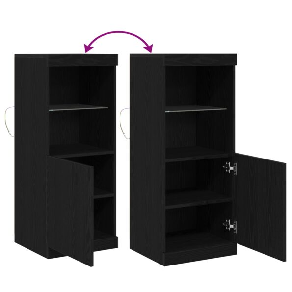 vidaXL Komoda s LED svetlami Čierny dub 41x37x100 cm – Obrázok 12