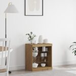 vidaXL LED komoda Remeselný dub 60,5 x 37 x 67 cm Kompozitné drevo