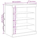 vidaXL LED komoda Remeselný dub 60,5 x 37 x 67 cm Kompozitné drevo – Obrázok 11