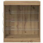 vidaXL LED komoda Remeselný dub 60,5 x 37 x 67 cm Kompozitné drevo – Obrázok 5