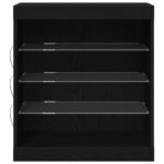 vidaXL Komoda s LED svetlami Čierny dub 60,5x37x67 cm – Obrázok 5