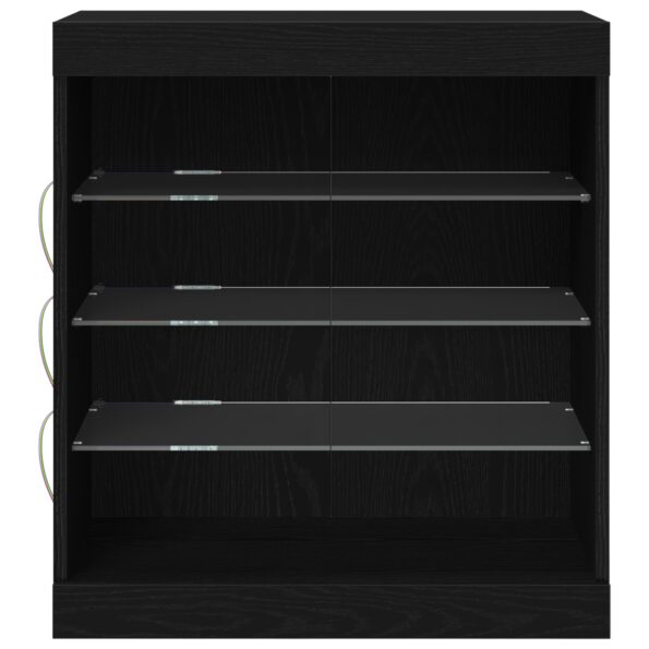 vidaXL Komoda s LED svetlami Čierny dub 60,5x37x67 cm – Obrázok 5