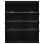 vidaXL Komoda s LED osvetlením čierny dub 41x37x100 cm – Obrázok 5