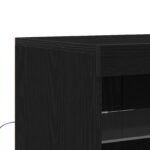 vidaXL Komoda s LED osvetlením čierny dub 41x37x100 cm – Obrázok 8