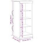 vidaXL Komoda s LED osvetlením, umelý dub, 41x37x100 cm – Obrázok 11