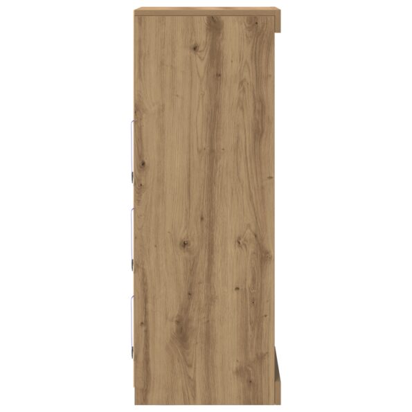 vidaXL Komoda s LED osvetlením, umelý dub, 41x37x100 cm – Obrázok 6