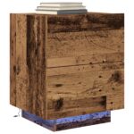 vidaXL Nočný stolík Staré drevo 45 x 40 x 55 cm Kompozitné drevo – Obrázok 3