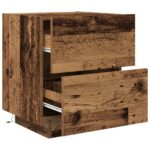vidaXL Nočný stolík Staré drevo 45 x 40 x 55 cm Kompozitné drevo – Obrázok 5