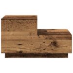 vidaXL nočný stolík s LED svetlami staré drevo 100x36x49 cm – Obrázok 6