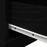 vidaXL Nočný stolík s LED osvetlením Čierny Dub 100x36x49 cm – Obrázok 9