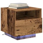 vidaXL Nočný stolík 2 pcs Staré drevo 40 x 39 x 37 cm Kompozitné drevo – Obrázok 3