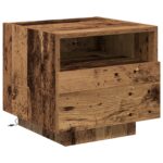 vidaXL Nočný stolík 2 pcs Staré drevo 40 x 39 x 37 cm Kompozitné drevo – Obrázok 6