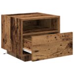 vidaXL Nočný stolík 2 pcs Staré drevo 40 x 39 x 37 cm Kompozitné drevo – Obrázok 7