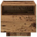 vidaXL Nočný stolík 2 pcs Staré drevo 40 x 39 x 37 cm Kompozitné drevo – Obrázok 8