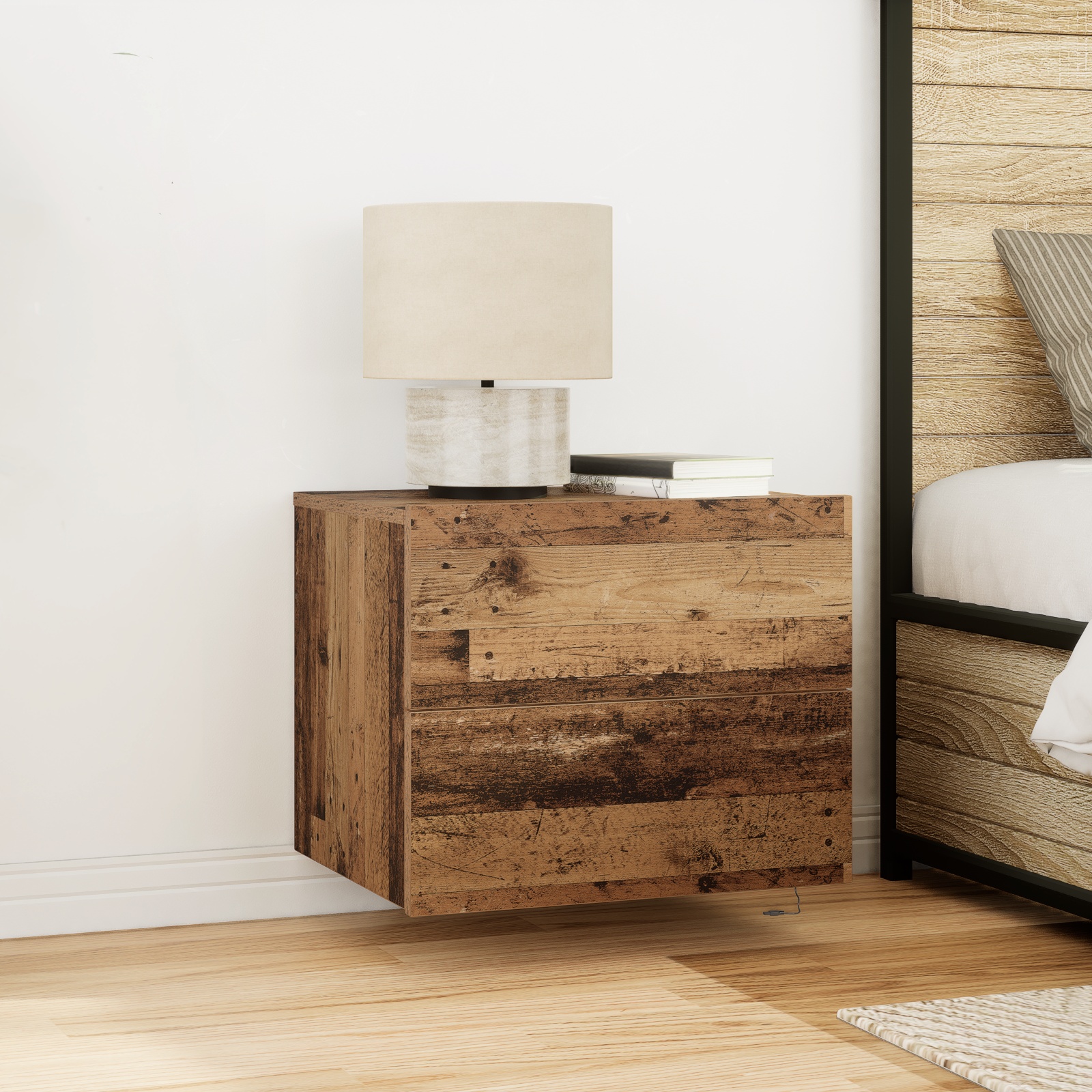 863072_1.jpg vidaXL Nočný stolík Staré drevo 50 x 39 x 41 cm Kompozitné drevo – Obrázok 1