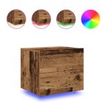 vidaXL Nočný stolík Staré drevo 50 x 39 x 41 cm Kompozitné drevo – Obrázok 4