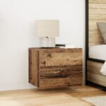 vidaXL Nočný stolík 2 pcs Staré drevo 50 x 39 x 41 cm Kompozitné drevo