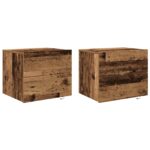 vidaXL Nočný stolík 2 pcs Staré drevo 50 x 39 x 41 cm Kompozitné drevo – Obrázok 2