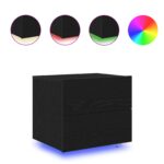 vidaXL Nočný stolík s LED nástenným osvetlením Čierny dub 50x39x41 cm – Obrázok 4