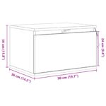 vidaXL Nástenná nočná skrinka Remeselný dub 50 x 36 x 30 cm – Obrázok 12