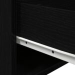 vidaXL Nočné stolíky s LED svetlami 2 ks Nástenné čierne dubové – Obrázok 11