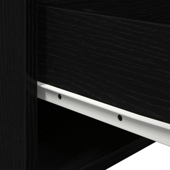 vidaXL Nočné stolíky s LED svetlami 2 ks Nástenné čierne dubové – Obrázok 11