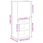 vidaXL TV stolík s LED svetlami staré drevo 40,5x30x102 cm – Obrázok 13