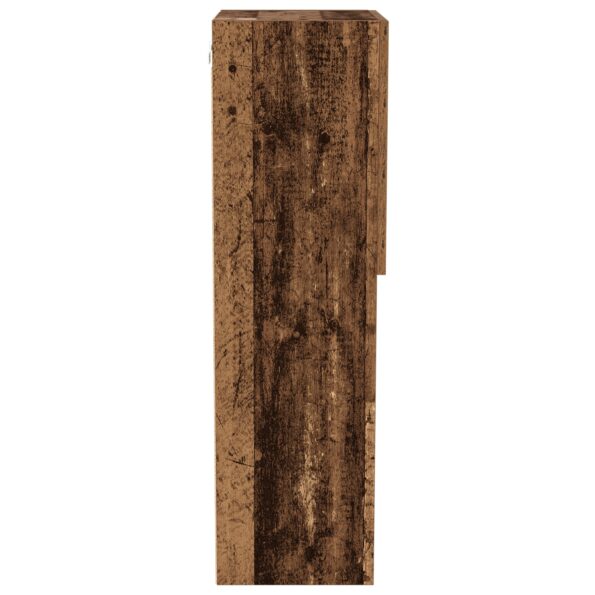 vidaXL TV stolík s LED svetlami staré drevo 40,5x30x102 cm – Obrázok 7