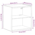 vidaXL Floating Shelf Staré Dřevo 40x28,5x40 cm Zmontované Dřevo – Obrázok 11