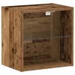 vidaXL Floating Shelf Staré Dřevo 40x28,5x40 cm Zmontované Dřevo – Obrázok 2