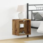 vidaXL Floating Shelf with LED Light 2 pcs Hnedá 40 x 28,5 x 40 cm