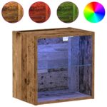 vidaXL Floating Shelf with LED Light 2 pcs Hnedá 40 x 28,5 x 40 cm – Obrázok 4