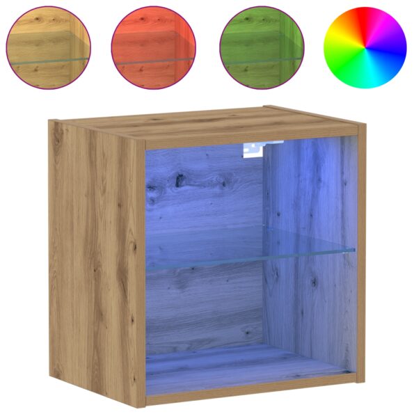 vidaXL Plávajúca polica Dubová 40x28,5x40 cm Inžinierske drevo – Obrázok 4