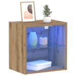 vidaXL Plávajúca polica 2 ks Umelecký dub 40x28,5x40 cm Kompozitné drevo – Obrázok 3