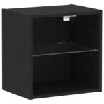 vidaXL Floating Shelf with LED Light 2 pcs Čierna 40 x 28,5 x 40 cm – Obrázok 6
