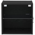 vidaXL Floating Shelf with LED Light 2 pcs Čierna 40 x 28,5 x 40 cm – Obrázok 7