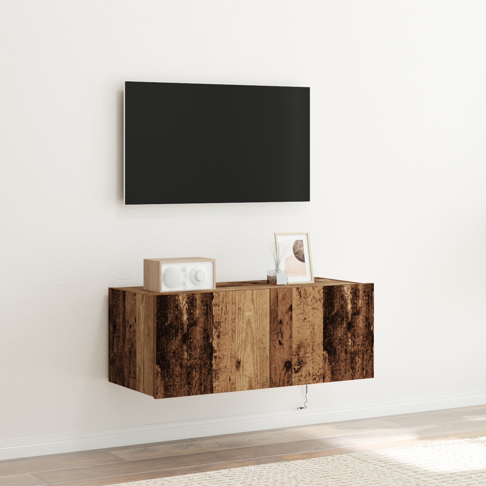 863104_1.jpg vidaXL TV nástenná skriňa Staré drevo 80 x 35 x 31 cm Kompozitné drevo – Obrázok 1
