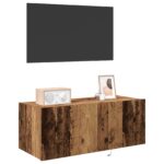 vidaXL TV nástenná skriňa Staré drevo 80 x 35 x 31 cm Kompozitné drevo – Obrázok 3