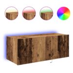 vidaXL TV nástenná skriňa Staré drevo 80 x 35 x 31 cm Kompozitné drevo – Obrázok 4