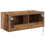 vidaXL TV nástenná skriňa Staré drevo 80 x 35 x 31 cm Kompozitné drevo – Obrázok 9