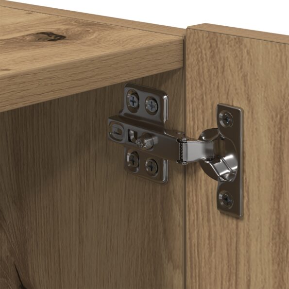 vidaXL TV stena skriňa s LED svetlami Artisan Oak 80x35x31 cm – Obrázok 10